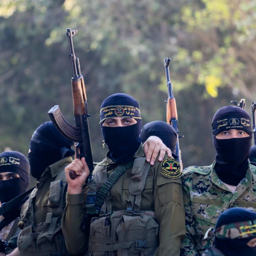 Palestinian Islamic Jihad members attend a funeral in Gaza, Sept. 8, 2019. Photo by Hassan Jedi/Flash90.