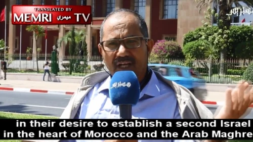 Ahmed Wihmane, president of the Moroccan Observatory Against Normalization with Israel, is seen during an interview with Hespress Internet TV (Morocco), Aug. 27, 2019. (MEMRI)