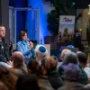 Dudu Baron and Carol Goldfus talk to Benita Levin about caring for wounded IDF soldiers at the Telfed event in Herzliya, Dec. 30, 2025. Photo by Brian Spector.