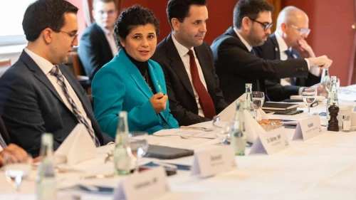 Israeli Deputy Foreign Minister Sharren Haskel attends an Elnet conference in Germany marking five years since the Abraham Accords, Oct. 16, 2025.. Credit: Ruthe Zuntz.