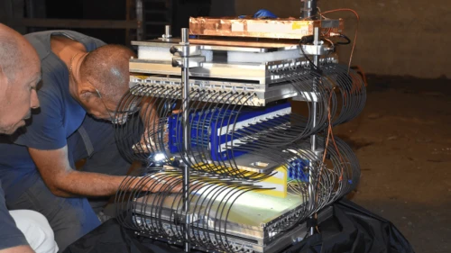 A Tel Aviv University team installing the detectors at the City of David archaeological site in Jerusalem. Credit: Tel Aviv University