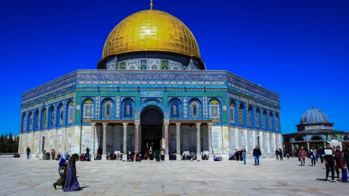 Muslims visit at the Al-Aqsa mosque compound in Jerusalem's Old City on Feb. 28, 2020. Photo by Sliman Khader/Flash90.