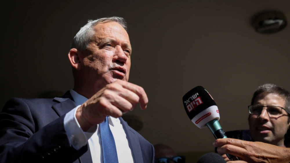Blue and White Party chairman Benny Gantz in Rosh Ha'ayin, Sept. 17, 2019. Photo by Noam Revkin Fenton/Flash90.