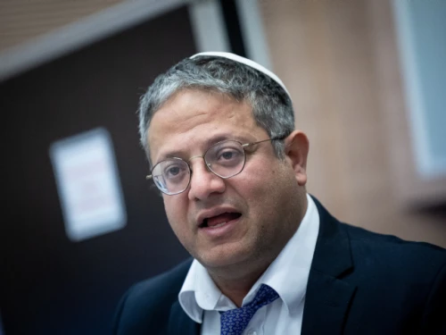 Israeli National Security Minister Itamar Ben-Gvir speaks during a Knesset Foreign Affairs and Defense Committee meeting, Feb. 15, 2023. Photo by Yonatan Sindel/Flash90.