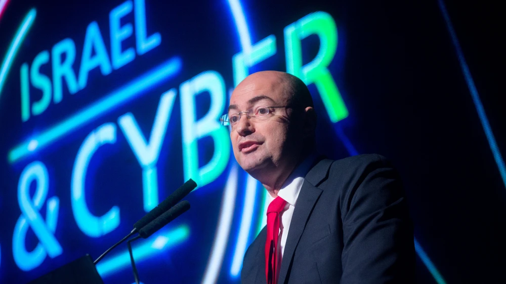 Yigal Unna, director general of Israel’s National Cyber Directorate, speaks at the Homeland Security and Cyber conference in Tel Aviv on Nov. 13, 2018. Credit: Miriam Alster/Flash90.