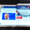 “The Guardian News” website homepage on a tablet. Credit: Anton Garin/Shutterstock.