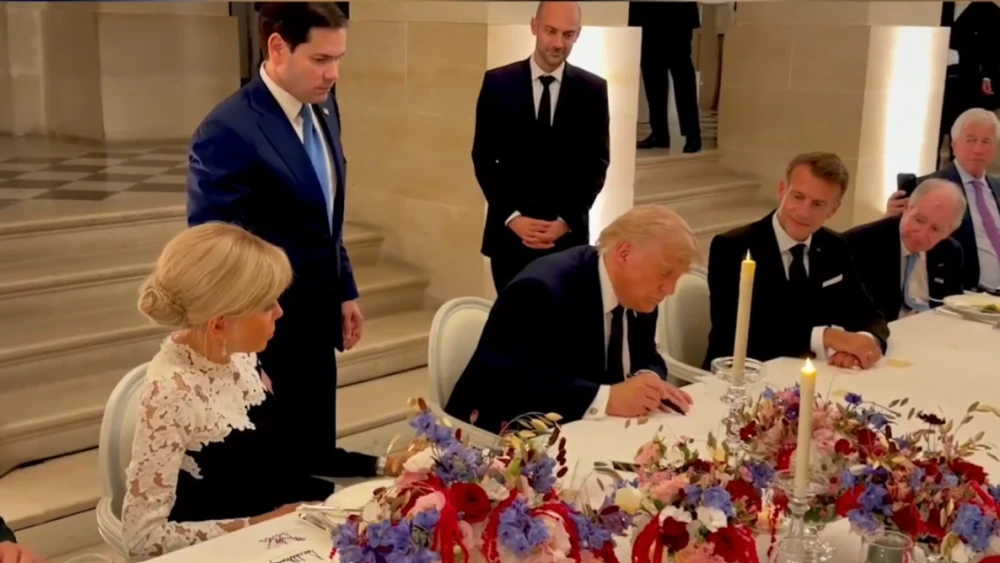 Screenshot of U.S. President Donald Trump signing a Memorandum of Understanding with Iran at the Palace of Versailles in France, June 17, 2026. Credit: The White House