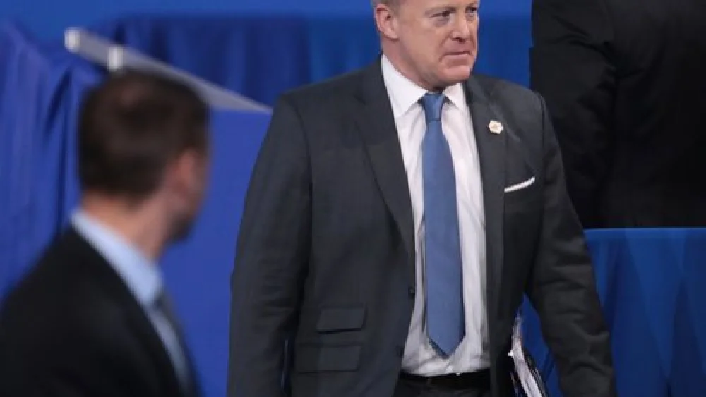 White House Press Secretary Sean Spicer at the 2017 Conservative Political Action Conference in National Harbor, Md. Credit: Gage Skidmore via Wikimedia Commons.