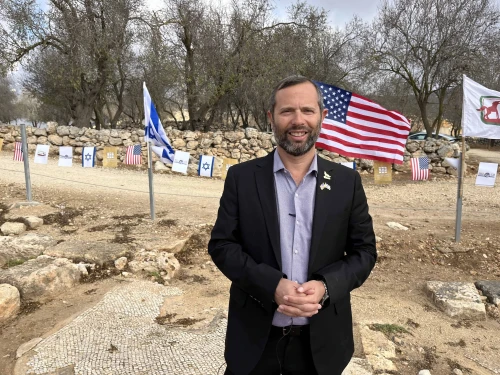 Binyamin Regional Council and Yesha Council head Israel Ganz at Shiloh, Nov. 3, 2024. Photo by Josh Hasten.