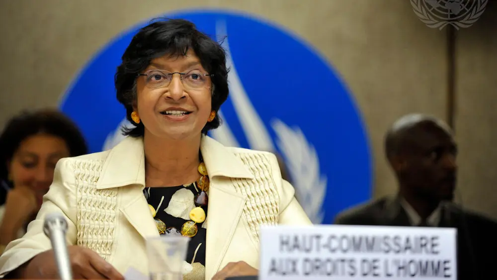 Navi Pillay, former U.N. High Commissioner for Human Rights, addresses the ninth session of the Human Rights Council. Credit: U.N. Photo/Jean-Marc Ferré.