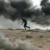 Palestinian demonstrators burn tires as they demonstrate on the Gaza-Israel border on Oct. 12, 2018. Photo by Abed Rahim Khatib/Flash90.