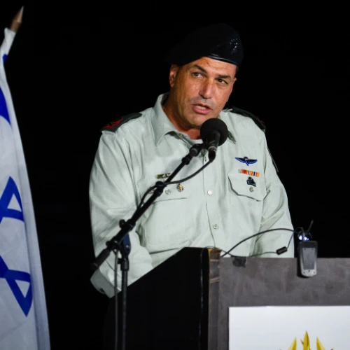 Israel Defense Forces' Deputy Chief of Staff Maj. Gen. Eyal Zamir speaks at a graduation ceremony for new Israel Navy officers in Haifa on Sept. 4, 2019. Photo by Flash90.