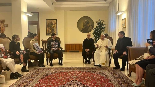 Pope Francis meets with families of Israelis held hostage in Gaza