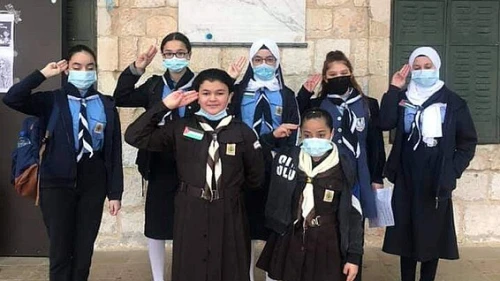 Students at the Waqf-run school for girls in eastern Jerusalem. Source: Facebook.