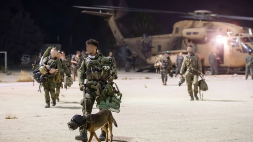 IDF special forces operators arrive at the Masyaf missile production plant in western Syria, Sept. 8, 2024. Credit: IDF Spokesperson's Office.