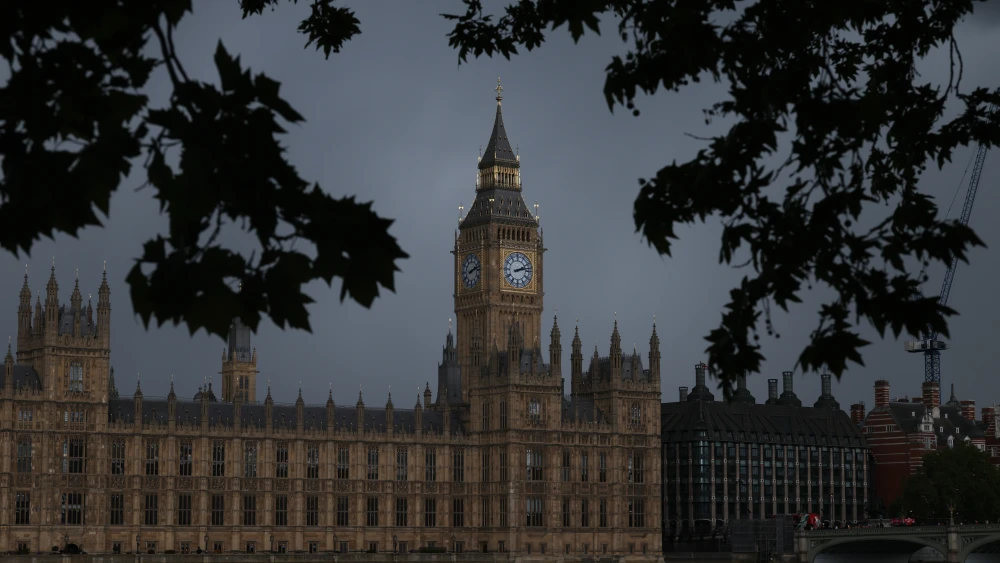 A view of the House of Commons during a rain storm following the State Opening of Parliament on May 13, 2026 in London, England. Photo by Dan Kitwood/Getty Images.