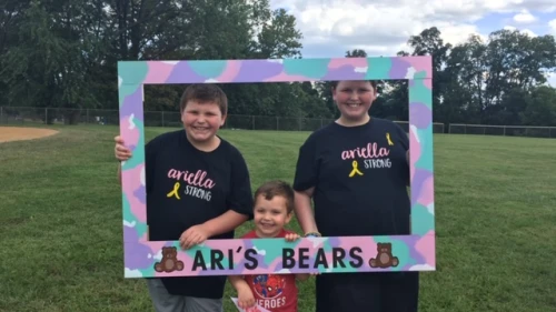 Daniel Dressin’s bar mitzvah project honors the memory of his friend, Ariella Stein. The Baltimore-area youngster is raising money for her organization Ari’s Bears which provides stuffed animals to children undergoing cancer treatments. Credit: Courtesy.