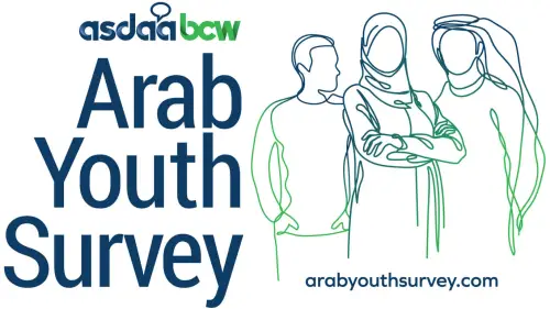 The Arab Youth Survey logo. Credit: asdaa bcw.