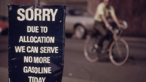A result of the oil crisis in 1973, when the OPEC oil cartel embargoed sales to Israel's allies during the Yom Kipper War. Credit: Everett Collection/Shutterstock.