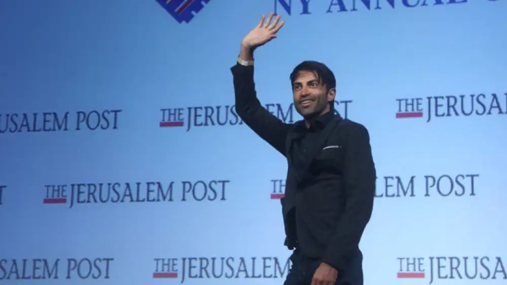 Mosab Hassan Yousef speaks at the annual Jerusalem Post Conference held in New York City, May 22, 2016. Photo by Marc Israel Sellem/POOL.