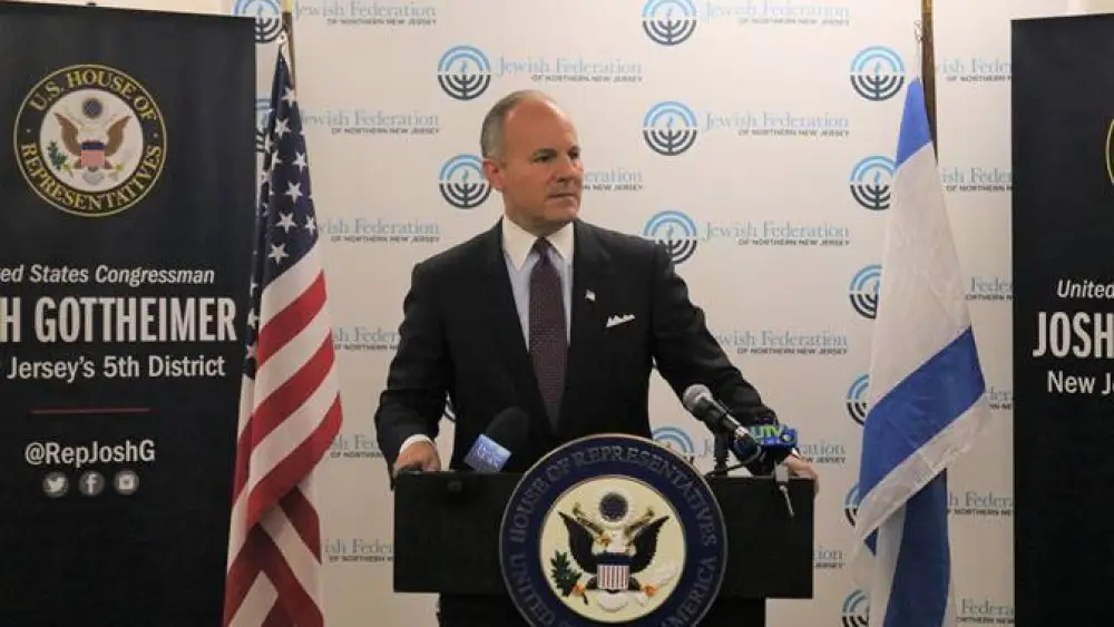 U.S. Special Envoy for Monitoring and Combating Anti-Semitism Elan Carr speaks at the Jewish Federation of Northern New Jersey on July 23, 2019, on his work within the U.S. State Department in combating anti-Semitism around the world. Credit: Zack DiGregorio/Office of U.S. Rep. Josh Gottheimer (D-N.J.).