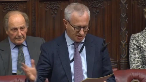 Lord Baron Stuart Polak, president of the Conservative Friends of Israel, addressing the House of Lords on Jan. 7 on United Nation's singling out of Israel. Source: Screenshot.