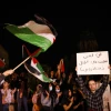 Arab Israelis and left-wing activists in Haifa protest against recent escalation in Jerusalem on April 17, 2022. Photo by Shir Torem/Flash90.