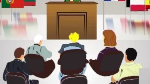 A screenshot taken from a video aired on Iranian TV on May 7, 2021, in which the narrator claims the creation of the State of Israel is part of a Jewish plot to take over the world. (MEMRI)