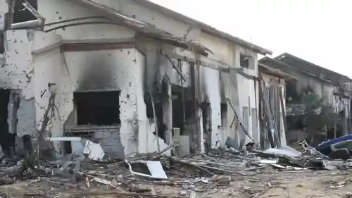 Ruins at Kibbutz Be'eri, Jan. 1, 2024. Photo by Gideon Markowicz/TPS.