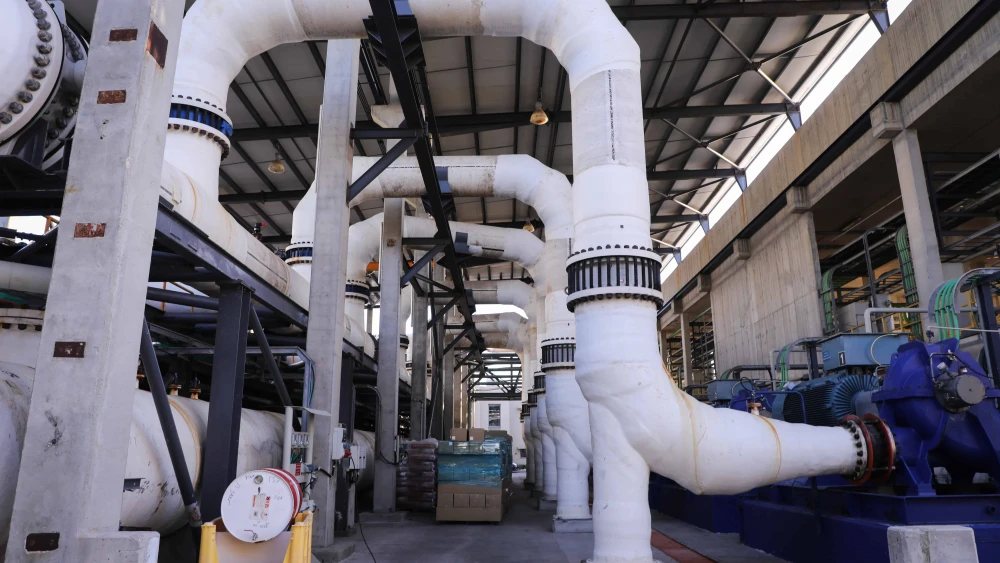 View of the Sorek Desalination Plant, on November 22, 2018. Photo by Isaac Harari/Flash90 *** Local Caption *** מכון התפלה סורק תשתיות איכות הסביבה מים