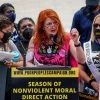 Activist Jodie Evans of Code Pink speaks during a march in Washington, D.C., on July 19, 2021. Photo by Jemal Countess/Getty Images for MoveOn.