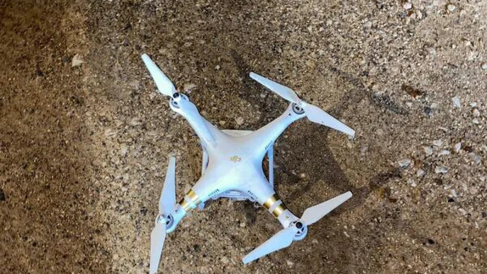 A drone, reportedly propelled by Hamas, brought down by the Israel Defense Forces near the Israel-Lebanon border on Jan. 4, 2021. Credit: IDF.