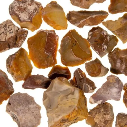 Recycled patinated flint tools from Revadim, Israel. Credit: Courtesy of Tel Aviv University.