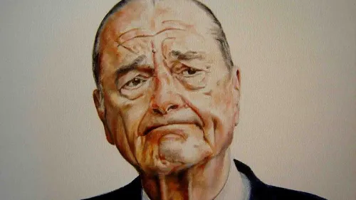 A portrait of Jacques Chirac, by Donald Sheridan. Credit: Wikimedia Commons.