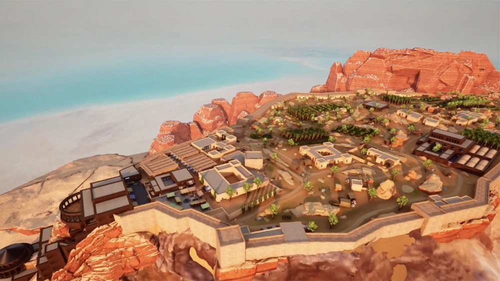 Herod’s Masada, aerial view of top. Credit: Lost Tribe.