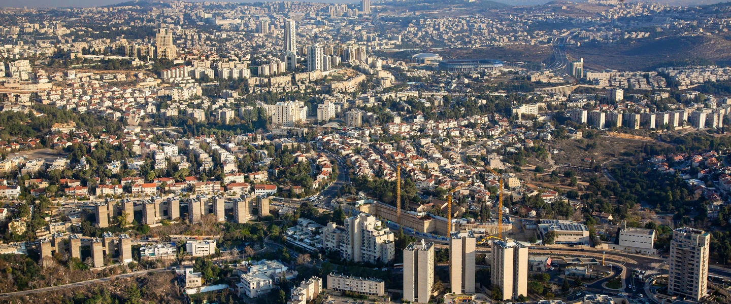 Aerial view of Jerusalem on Dec. 17, 2019. Photo by Moshe Shai/Flash90.