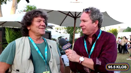 Michael Lang (left), the Jewish co-creator of the famous 1969 Woodstock music festival, during a 2016 interview. Source: Screenshot.