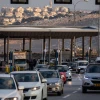 Vehicles at the az-Za'ayyem checkpoint near Ma'ale Adumim in the Judean Desert, Nov. 25, 2020. Photo by Yonatan Sindel/Flash90.