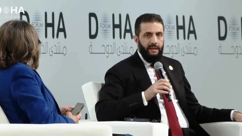 Syrian President Ahmed al-Sharaa interviewed by “CNN” host Christiane Amanpour, Dec. 6, 2025. Credit: Doha Forum/YouTube.