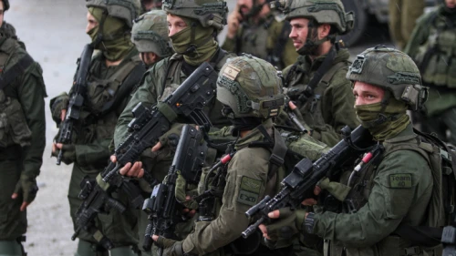 Israeli soldiers near the village of Burqah in Judea and Samaria, on Dec. 17, 2021. Photo by Nasser Ishtayeh/Flash90.