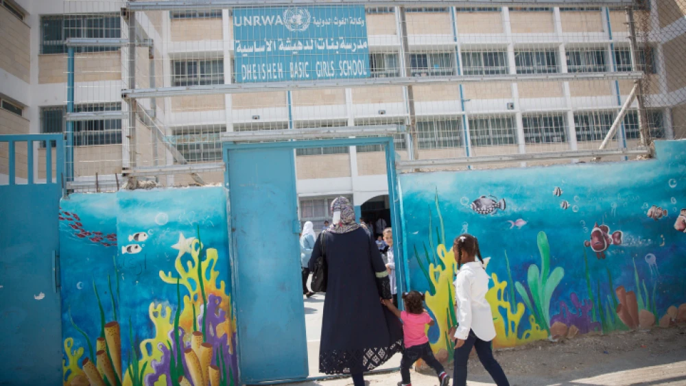 A view of the Dheisheh Girls School at the Dheisheh Camp in the city of Bethlehem on Aug. 30, 2018. Photo by Miriam Alster/Flash90.