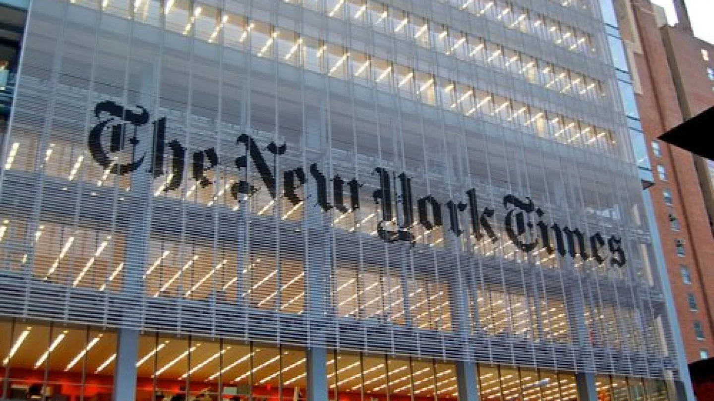 The headquarters of “The New York Times.” Credit: Wikimedia Commons.
