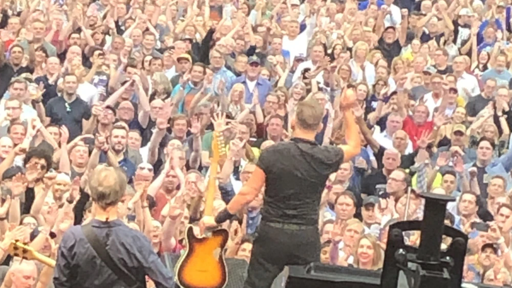 Bruce Springsteen performs in Tampa, Fla. in Feb. 2023. Credit: Howard Blas/JNS