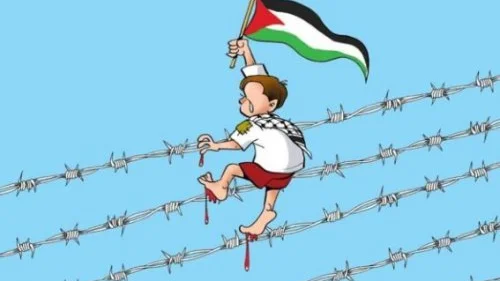 Hamas website graphic for the “Return March” planned for Friday. (Credit: JCPA)