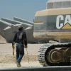 A Caterpillar bulldozer amid construction of the Israeli security fence. Credit: Justin McIntosh.