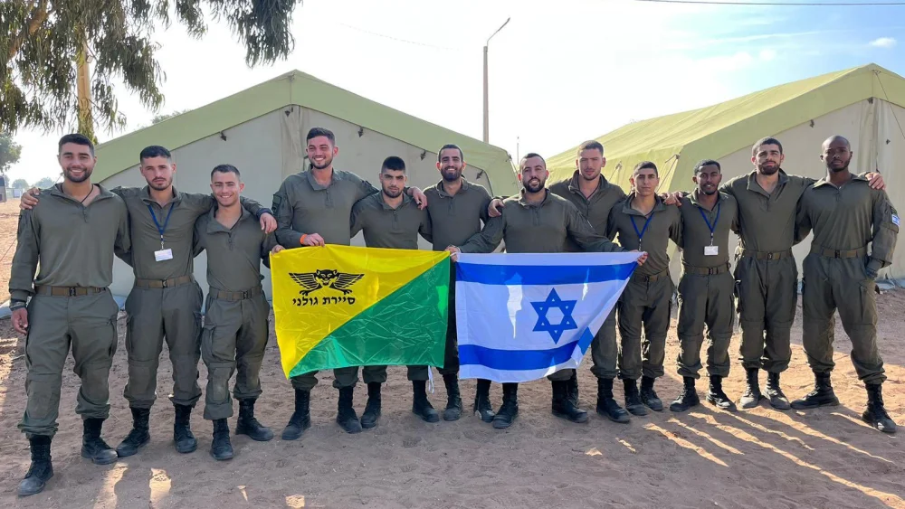 The 12 Golani patrol unit soldiers and commanders representing Israel at "African Lion 2023" in Morocco. Source: Twitter