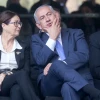 Israeli Prime Minister Benjamin Netanyahu with Supreme Court Chief Judge Esther Hayut during a memorial service marking 22 years since the assassination of Israeli Prime Minister Yitzhak Rabin, held at Mount Herzl cemetery in Jerusalem on Nov. 1, 2017.