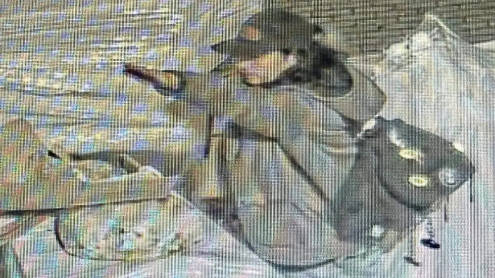 A man performs what appears to be the Nazi salute before setting on fire boxes in front of a synagogue in Giessen, Germany. Photo courtesy of EJA.
