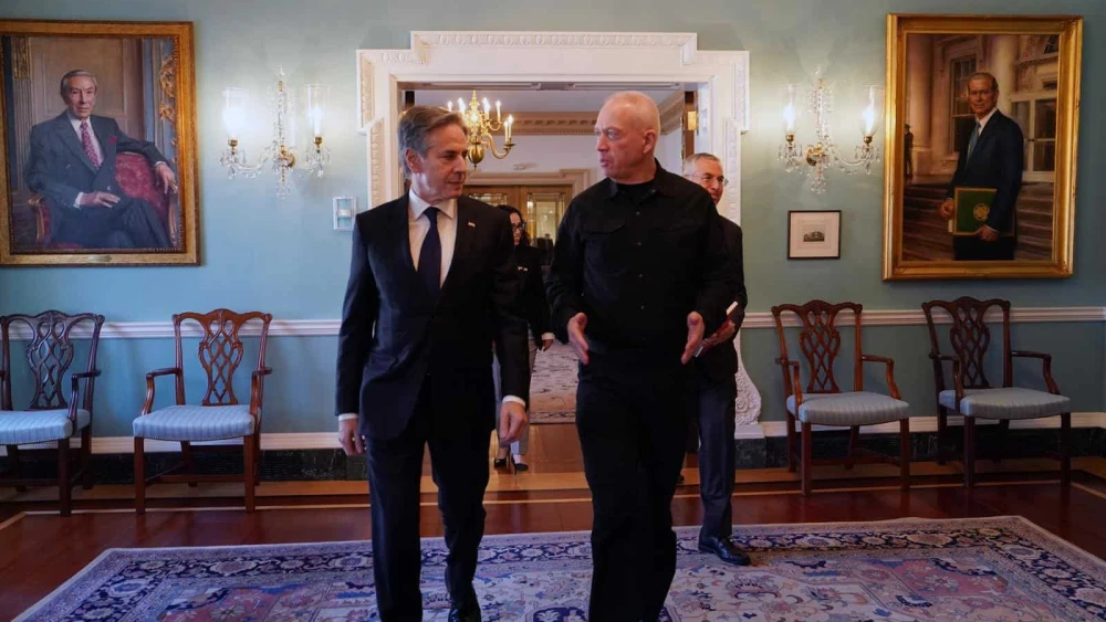 Minister of Defense Yoav Gallant meets U.S. Secretary of State Antony Blinken in Washington, D.C., March 25, 2024. Photo by Ariel Hermoni/MoD.