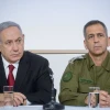 Then-Prime Minister Benjamin Netanyahu and IDF Chief of Staff Lt. Gen. Aviv Kochavi speak to reporters at the Kirya military headquarters in Tel Aviv, Nov. 12, 2019. Photo by Miriam Alster/Flash90.